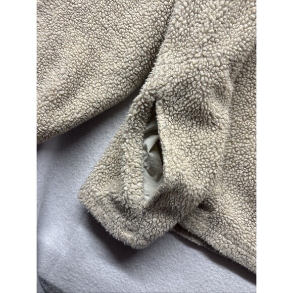 Vintage Columbia Sportswear Deep Pile Fleece 1/4 Quarter Zip Beige XL Unisex USA - Picture 4 of 5